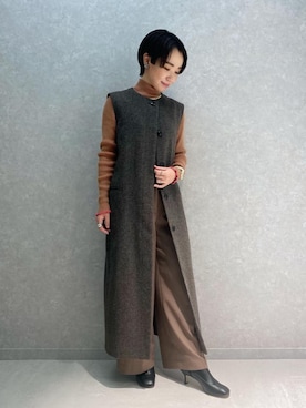 「ユナイテッドアローズ」｜「アイテム（ブーツ）」を使った、伊藤　オデット エ オディール スタッフさん（レディース・152cm）の秋コーディネート