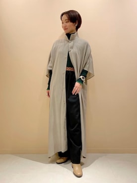 「ユナイテッドアローズ」｜「アイテム（ブーツ）」を使った、伊藤　オデット エ オディール スタッフさん（レディース・152cm）の秋コーディネート