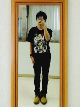 「stussy」｜「アイテム（ライダースジャケット）」を使った、noriさん（メンズ・168cm）の夏コーディネート