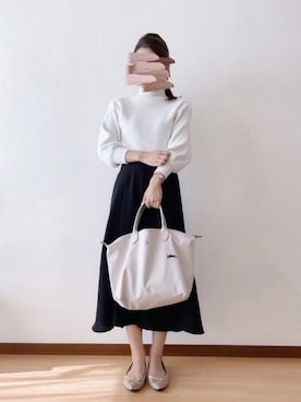「出勤コーデ」｜「アイテム（バレエシューズ）」を使った、haochanさん（レディース・160cm）の秋コーディネート