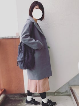 「DHOLIC（ディーホリック）のアイテム（バックパック/リュック）」を使った、メルテオさん（レディース・164cm）の冬コーディネート