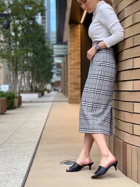 「アイテム（スカート、その他）」を使った、ミントさん（レディース・160cm）の冬コーディネート