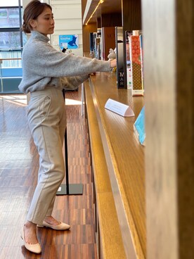 「H&M（エイチ・アンド・エム）のアイテム（ニット/セーター）」を使った、ミントさん（レディース・160cm）の冬コーディネート