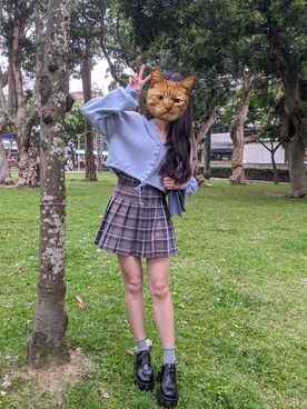 「毛衣」｜😼さん（レディース・158cm）の春コーディネート