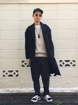 「INHERIT（インヘリット）のアイテム」を使った、macky☺︎さん（メンズ・172cm）の春コーディネート
