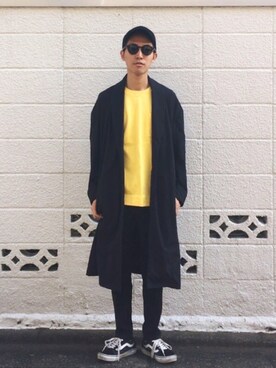 「INHERIT（インヘリット）のアイテム」を使った、macky☺︎さん（メンズ・172cm）の秋コーディネート