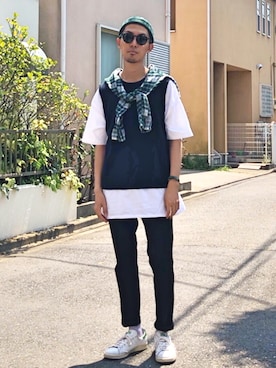 「SEVENDAYS=SUNDAY（セブンデイズサンデイ）のアイテム」を使った、macky☺︎さん（メンズ・172cm）の春コーディネート