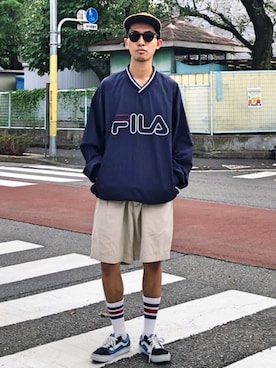 「Saturdays NYC（サタデーズ ニューヨークシティ ）のアイテム（キャップ）」を使った、macky☺︎さん（メンズ・172cm）の秋コーディネート