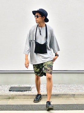 「DHOLIC（ディーホリック）のアイテム」を使った、macky☺︎さん（メンズ・173cm）の夏コーディネート