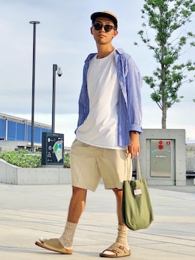 「ROOTOTE（ルートート）のアイテム」を使った、macky☺︎さん（メンズ・172cm）の秋コーディネート