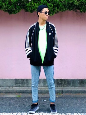 「jiggys shop（ジギーズショップ）のアイテム」を使った、macky☺︎さん（メンズ・172cm）の秋コーディネート