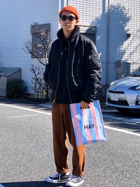 macky☺︎さんの（Alpha Industries | アルファインダストリーズ）を使ったコーディネート