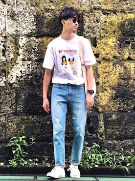 「ジャックパーセル」｜「アイテム（その他）」を使った、macky☺︎さん（メンズ・172cm）の夏コーディネート