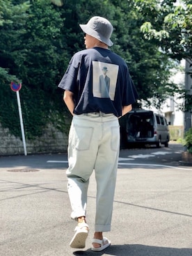 「niko and...（ニコアンド）のアイテム（帽子）」を使った、macky☺︎さん（メンズ・172cm）の夏コーディネート