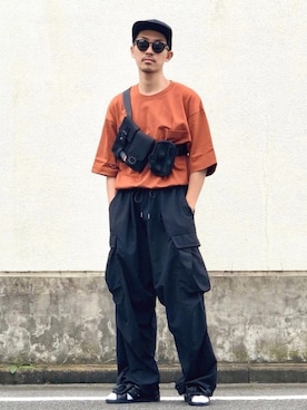 「FEKETE（フェケテ）のアイテム（パンツ）」を使った、macky☺︎さん（メンズ・172cm）の夏コーディネート