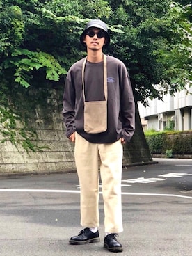 「CREARE LINO」｜「アイテム（バッグ）」を使った、macky☺︎さん（メンズ・172cm）の秋コーディネート