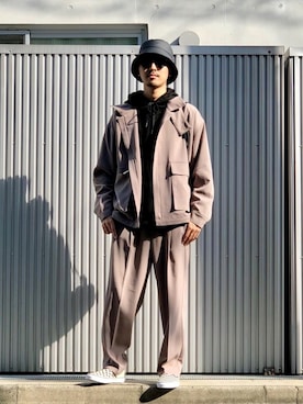 「CREARE -LINO-（クレアーレリノ）のアイテム（ブルゾン）」を使った、macky☺︎さん（メンズ・172cm）の秋コーディネート