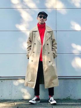 「NANO universe（ナノユニバース）のアイテム（ジャケット/アウター）」を使った、macky☺︎さん（メンズ・172cm）の秋コーディネート
