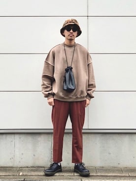 「CREARE LINO」｜「アイテム（バッグ）」を使った、macky☺︎さん（メンズ・172cm）の秋コーディネート