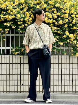 「CREARE LINO」｜「アイテム（セットアップ）」を使った、macky☺︎さん（メンズ・172cm）の春コーディネート