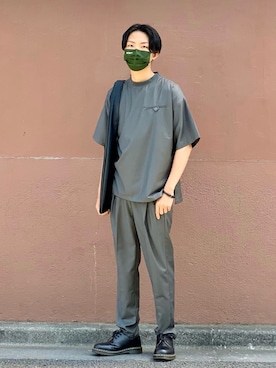 「CREARE -LINO-（クレアーレリノ）のアイテム（パンツ）」を使った、macky☺︎さん（メンズ・172cm）の春コーディネート