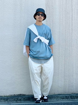 「たすき掛け」｜「アイテム（その他）」を使った、macky☺︎さん（メンズ・172cm）の春コーディネート