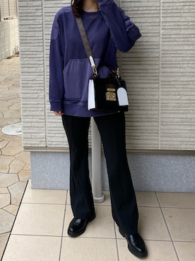「Marc by Marc Jacobs（マークバイマークジェイコブス）のアイテム（スウェット）」を使った、Yukiさん（レディース・151cm）の春コーディネート