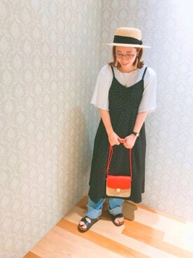 「CASIO」｜「アイテム（ワンピース/ドレス）」を使った、shiori amagaiさん（レディース・161cm）の春コーディネート