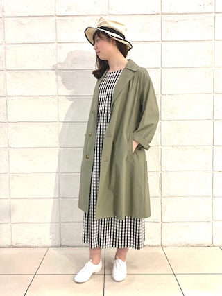 美品　LE GLAZIK ギンガムチェック　ワンピース 美品 ルグラジック ノースリーブ ギンガムチェック ワンピース