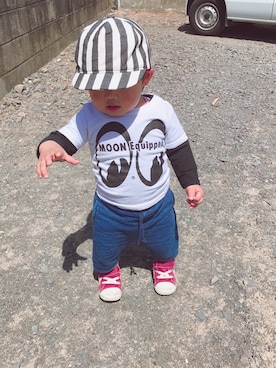 「Blake（ブレイク）のアイテム」を使った、こっちゃんさん（キッズ・90cm）の秋コーディネート