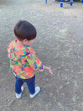 「ナイロンパーカー」｜こっちゃんさん（キッズ・90cm）の秋コーディネート