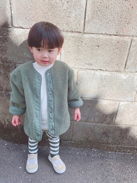 「アイテム（ジャケット/アウター）」を使った、こっちゃんさん（キッズ・90cm）の春コーディネート