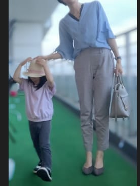 「BEAMS（ビームス）のアイテム（シャツ/ブラウス）」を使った、かわさきさん（レディース・160cm）の夏コーディネート