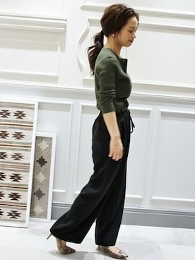 「パイソン柄」｜Mikiさん（レディース・154cm）の秋コーディネート