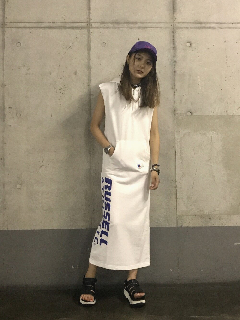 yuriiさんの「LOGO JET CAP（X-girl）」を使ったコーディネート