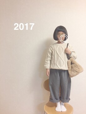 「ゆるゆる」｜「アイテム（その他）」を使った、hi-さん（キッズ・120cm）の冬コーディネート