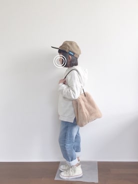 「キヤップ」｜「アイテム（その他）」を使った、hi-さん（キッズ・120cm）の冬コーディネート