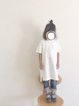 「Lee（リー）のアイテム（パンツ）」を使った、hi-さん（キッズ・120cm）の夏コーディネート