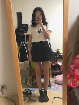 「Alpha Industries（アルファインダストリーズ）のアイテム（トップス）」を使った、鹿さん（レディース・160cm）の秋コーディネート