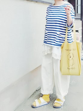 「ボンボンパンツ」｜Sachiさん（レディース・152cm）の春コーディネート