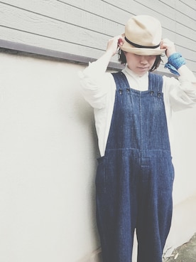 「ノーカラーシャツ」｜「アイテム（財布/小物）」を使った、Sachiさん（レディース・152cm）の春コーディネート