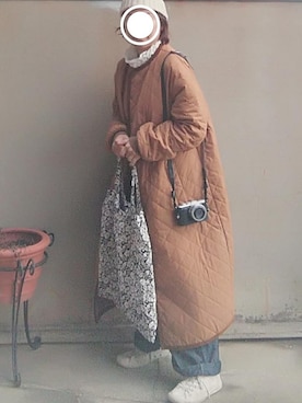 「R&D.M.Co OLDMAN’S TAILOR（オールドマンズテイラー）のアイテム（ジャケット/アウター）」を使った、Sachiさん（レディース・152cm）の冬コーディネート