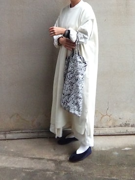 「Gauze#（ガーゼ）のアイテム」を使った、Sachiさん（レディース・152cm）の秋コーディネート