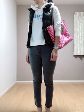 「YEVS（イーブス）のアイテム（ジャケット/アウター）」を使った、Kさん（レディース・167cm）の秋コーディネート