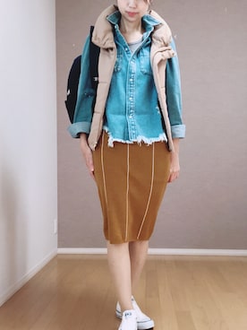 「STYLE DELI（スタイルデリ）のアイテム（ジャケット/アウター）」を使った、Kさん（レディース・167cm）の秋コーディネート