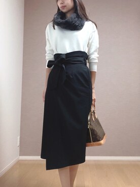 「STYLE DELI（スタイルデリ）のアイテム（スカート）」を使った、Kさん（レディース・167cm）の秋コーディネート