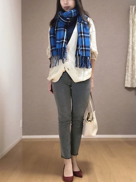 「J BRAND（ジェイブランド）のアイテム」を使った、Kさん（レディース・167cm）の秋コーディネート