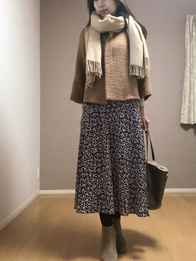 「UNTITLED（アンタイトル）のアイテム（ジャケット/アウター）」を使った、Kさん（レディース・167cm）の冬コーディネート