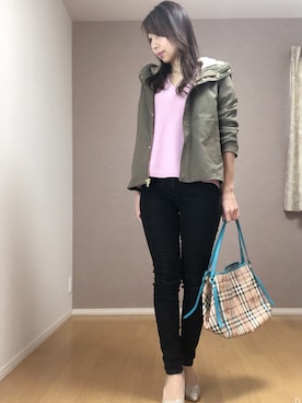 「PLST（プラステ）のアイテム（ブルゾン）」を使った、Kさん（レディース・167cm）の冬コーディネート