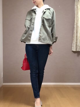 「PLST（プラステ）のアイテム（ブルゾン）」を使った、Kさん（レディース・167cm）の冬コーディネート